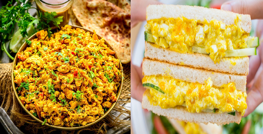 Egg Bhurji & Creamy Egg Sandwich Recipes