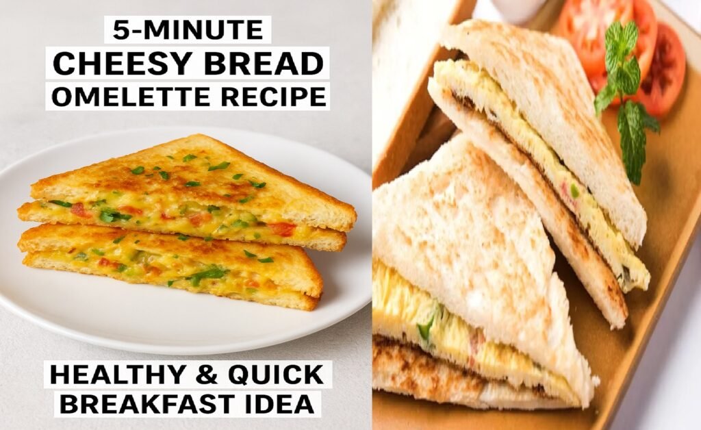 5-Minute Cheesy Bread Omelette Recipe: Healthy, Quick & Super Tasty Breakfast Idea