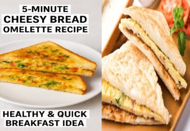 5-Minute Cheesy Bread Omelette Recipe: Healthy, Quick & Super Tasty Breakfast Idea