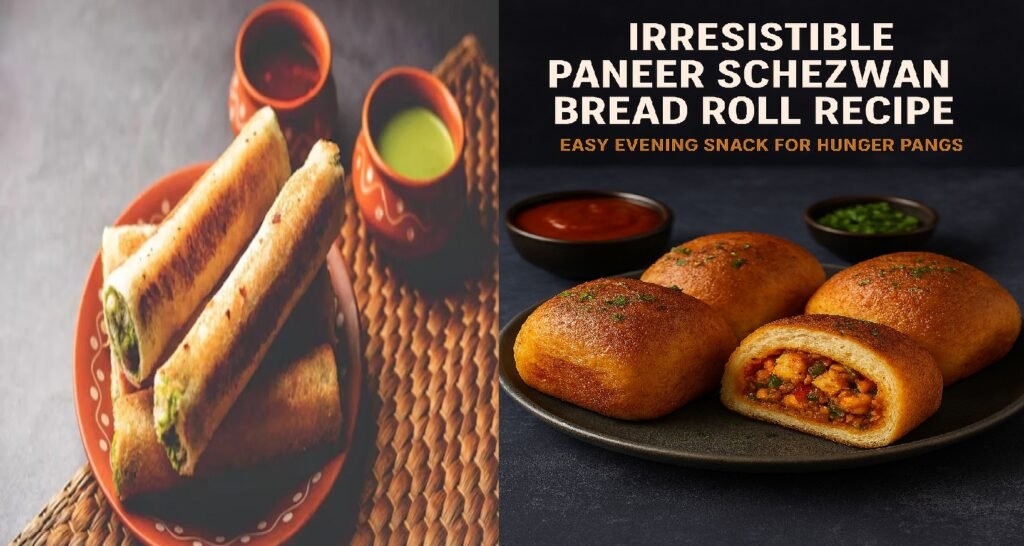 Paneer Schezwan Bread Roll | Easy Evening Snack for Hunger Pangs