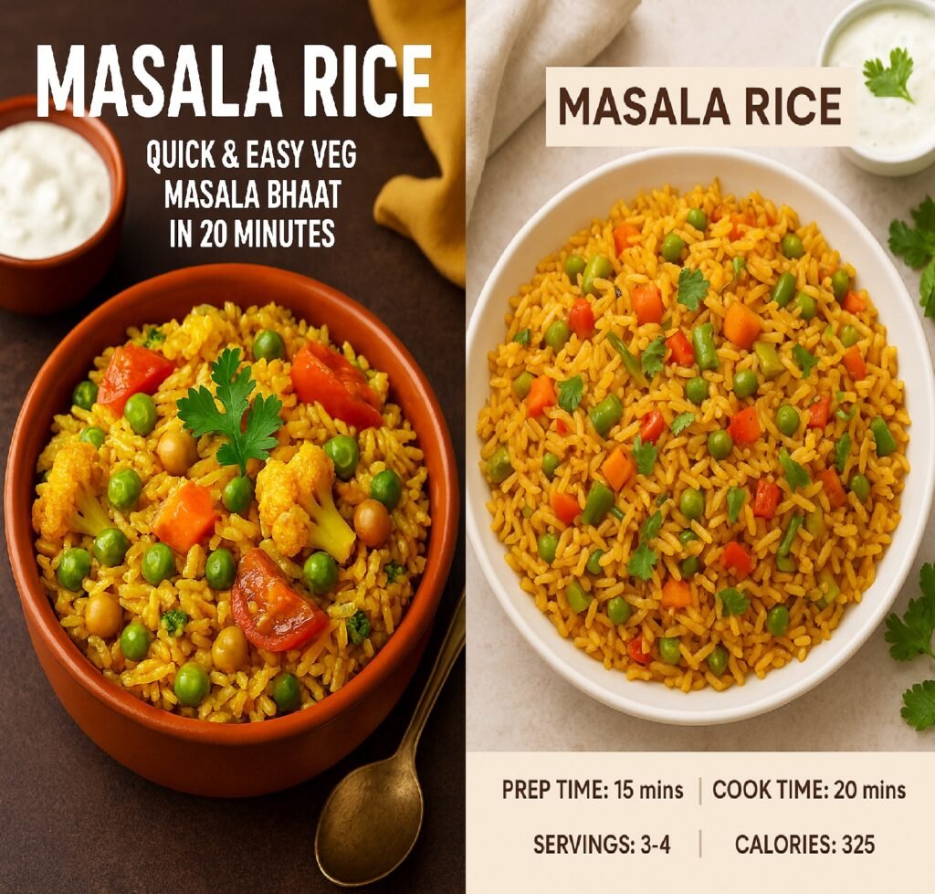Masala Rice Recipe | Quick & Easy Veg Masala Bhaat in 20 Minutes