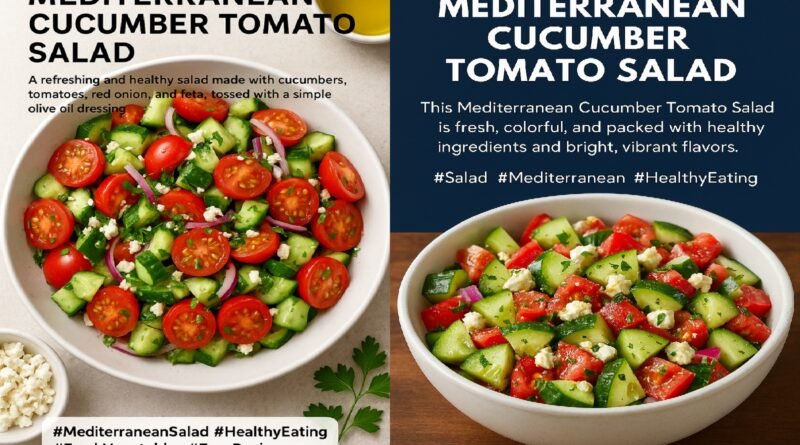 Mediterranean Cucumber Tomato Salad – Fresh, Healthy & Flavorful