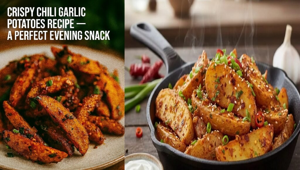 Crispy Chili Garlic Potatoes Recipe – A Perfect Evening Snack
