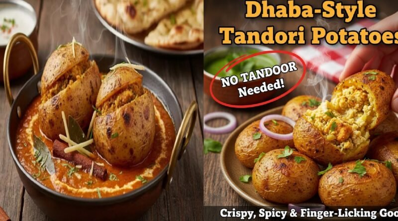 Make Dhaba-Style Stuffed Tandoori Potatoes at Home — No Tandoor Needed! Crispy, Spicy & Finger-Licking Good