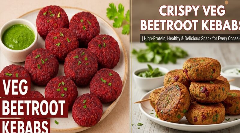 Vegan Beetroot Kebabs | Healthy Snack That Boosts Iron & Energy