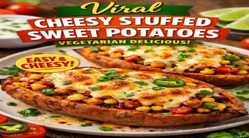 Viral Cheesy Stuffed Sweet Potatoes – The Ultimate Vegetarian Comfort Recipe