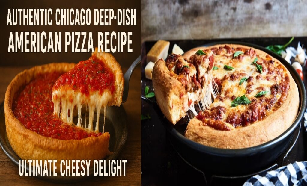 Authentic Chicago Deep-Dish American Pizza Recipe | Ultimate Cheesy Delight