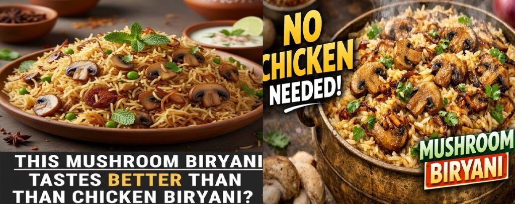 No Meat, All Flavor! Ultimate Mushroom Biryani You Must Try