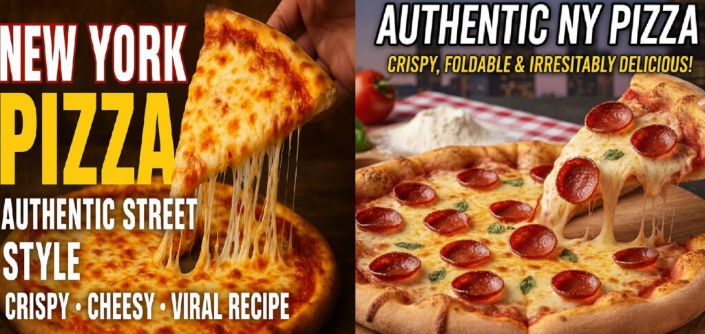 Authentic New York-Style American Pizza Recipe – Crispy, Foldable & Irresistibly Delicious!