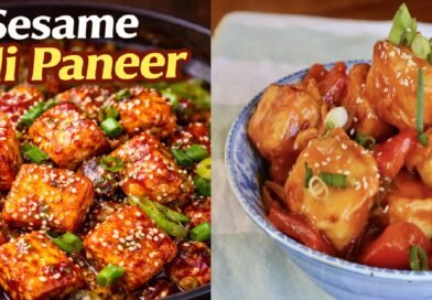 Sesame Chilli Paneer Recipe | Crispy Indo-Chinese Paneer in Spicy Sesame Sauce