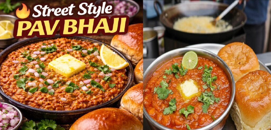 Street Style Homemade Pav Bhaji Recipe | Mumbai’s Famous Spicy Butter Bhaji at Home