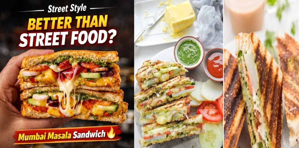 Mumbai Street Style Sandwich: Crispy & Loaded