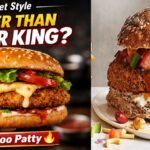 Street Style Veg Burger – Crispy Aloo Patty at Home