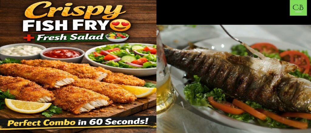Crispy Fish Fry + Fresh Salad | Perfect Combo in 60 Seconds!