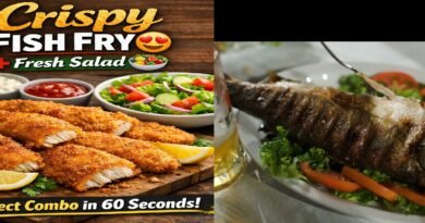Crispy Fish Fry + Fresh Salad | Perfect Combo in 60 Seconds!