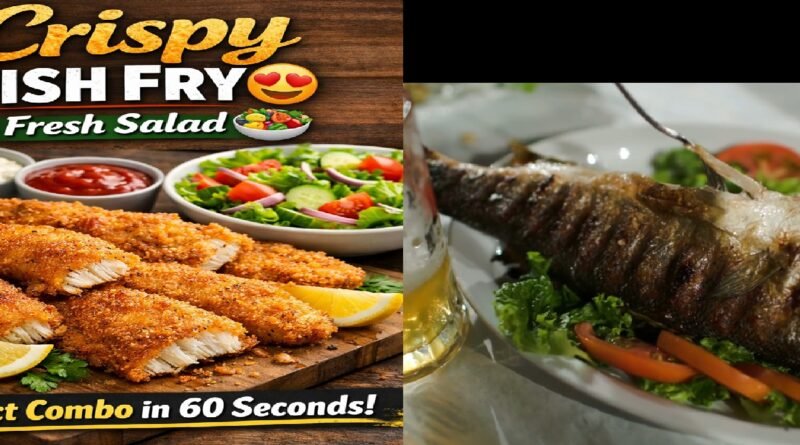 Crispy Fish Fry + Fresh Salad | Perfect Combo in 60 Seconds!