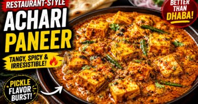 Restaurant Style Achari Paneer - Tangy & Spicy