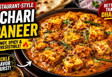 Restaurant Style Achari Paneer - Tangy & Spicy