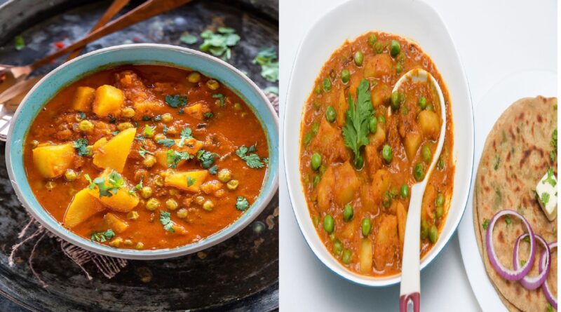 Punjabi Aloo Matar - Dhaba Style Recipe