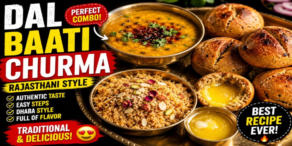Dal Baati Churma Recipe | Authentic Rajasthani Traditional Thali | Better Than Restaurant