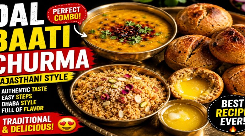Dal Baati Churma Recipe | Authentic Rajasthani Traditional Thali | Better Than Restaurant