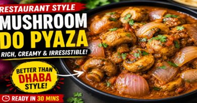 Mushroom Do Pyaza at home - This recipe for restaurant-style mushroom do pyaza is creamy, spicy, and superior to your favorite dhaba.