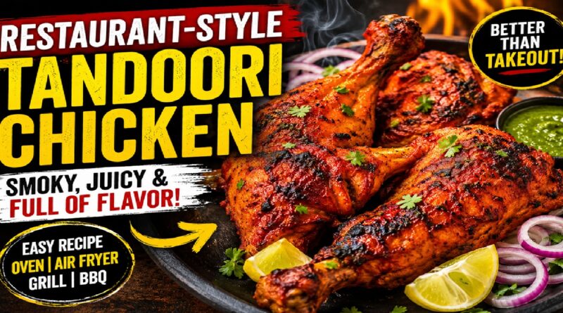Restaurant-Style Tandoori Chicken Recipe | Juicy, Smoky & Easy Homemade Indian Classic