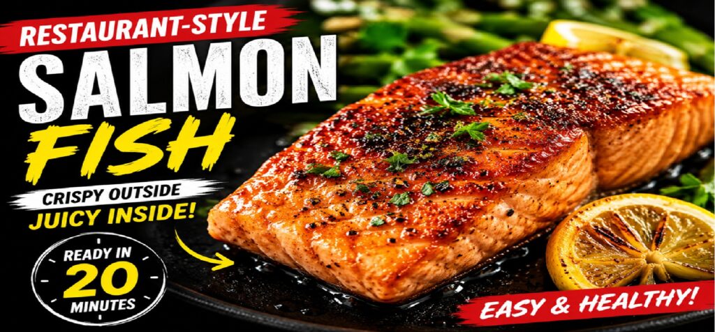 Restaurant-Style Salmon Fish Recipe: Crispy Outside, Juicy Inside in Just 20